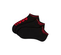 Sneakersocken HUGO UNDERWEAR "3P AS LOGO CC", Herren, Gr. 43-46, schwarz (schwarz 001), Baumwollmischung, Socken Sneakersocken, mit Logodetails (34015944-43)
