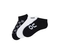 Sneakersocken HUGO UNDERWEAR, Damen, Gr. 39-42, schwarz-weiß (schwarz 001), Baumwollmischung, normal, Socken Sneakersocken, verstärkte Fersen- und Zehenpartie (42743804-39) schwarz 001