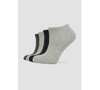 s.Oliver RED LABEL Sneakersocken mit Stretch-Anteil im 4er-Pack in Mittelgrau, Größe 43/46