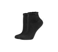 Sneakersocken JOOP "2er Pack", Damen, Gr. 35-38, schwarz, 70% Viskose, 28% Polyamid, 2% Elasthan, Zopfmuster, Socken Sneakersocken (38228318-35) schwarz