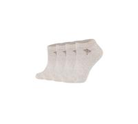 Kurzsocken JOOP "for your daily glam", Damen, Gr. 39-42, beige (nature melange), Baumwollmischung, unifarben, elastisch, Socken, mit diskretem Logo-Muster (57967113-39) nature melange