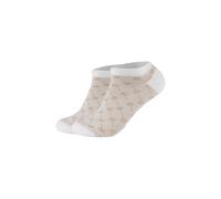 Sneakersocken JOOP "Sneakersocken 2er Pack", Herren, Gr. 39/42, braun (weiß pepper), 70% Baumwolle, 28% Polyester, 2% Elasthan, gemustert, Socken Sneakersocken (92050842-39) weiß pepper