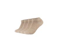 Sneakersocken JOOP "Sneakersocken 4er Pack", Herren, Gr. 39-42, beige (sand melange), 80% Baumwolle, 17% Polyamid, 3% Elasthan, meliert, Socken Sneakersocken (18108102-39) sand melange