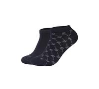 Sneakersocken JOOP "Socken Premium Essential Iconic Sneaker 2P 2er Pack", Herren, Gr. 43-46, blau (dunkelblau), Obermaterial: 70% Baumwolle CO. 28% Polyester PES. 2% Elasthan EL., Socken Sneakersocken