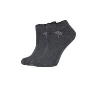 Sneakersocken JOOP "Socken Women for your daily glam cotton Socks 1p 2er Pack", Damen, Gr. 35-38, grau (anthrazitmelange), Obermaterial: 86% Baumwolle CO. 11% Polyamid PA. 3% Elasthan EL., Socken Snea