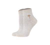 Sneakersocken JOOP "Socken Women for your daily glam cotton Socks 1p 2er Pack", Damen, Gr. 35-38, weiß (naturmelange), Obermaterial: 87% Baumwolle CO. 10% Polyamid PA. 3% Elasthan EL., Socken Sneakers