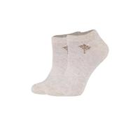 Sneakersocken JOOP "Socken Women for your daily glam cotton Socks 1p 2er Pack", Damen, Gr. 39-42, weiß (naturmelange), Obermaterial: 86% Baumwolle CO. 11% Polyamid PA. 3% Elasthan EL., Socken Sneakers