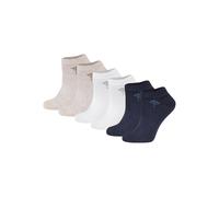 Sneakersocken JOOP "Socken Women for your daily glam cotton Socks 6p 6er Pack", Damen, Gr. 39-42, bunt (weiß, dunkelblau, naturmelange), Obermaterial: 86% Baumwolle CO. 11% Polyamid PA. 3% Elasthan EL