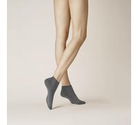Sneakersocken KUNERT "SENSUAL COTTON", Damen, Gr. 39-42, grau (antracite), Baumwollmischung, normal, Socken Sneakersocken, Cotton-Mix, kleiner Rollrand, elastisch (13012540-39) antracite
