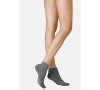 Sneakersocken KUNERT "Sneaker Homesocks", Damen, Gr. 35-38, grau (carbone 2580), Obermaterial: 37% Viskose CV. 29% Polyamid PA. 23% Wolle WO. 5% Kaschmir WS. 5% Wolle WO., Socken Sneakersocken (583493