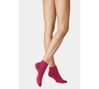 Sneakersocken KUNERT "Sneaker Homesocks", Damen, Gr. 35-38, rot (pink 8430), Obermaterial: 37% Viskose CV. 29% Polyamid PA. 23% Wolle WO. 5% Kaschmir WS. 5% Wolle WO., Socken Sneakersocken (98109334-3