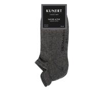 Sneakersocken KUNERT "Sneaker Nature Active", Herren, Gr. 43-46, grau (silber, meliert 8110), Obermaterial: 75% Baumwolle CO. 23% Polyamid PA. 2% Elasthan EL., Socken Sneakersocken (36624353-43) silbe