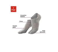 Sneakersocken LASCANA ACTIVE, Damen, Gr. 39-42, schwarz-weiß (3x schwarz, 2x weiß, 2x hellgrau, meliert), Obermaterial: 69% Baumwolle, 29% Polyamid, 2% Elasthan, uni und meliert, elastisch, Socken, mi