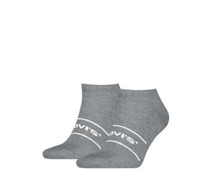 Sneakersocken LEVI'S "LEVIS LOW CUT SPORT", Herren, Gr. 35-38, grau (grau melange), Baumwollmischung, elastisch, Socken Sneakersocken, für Damen und Herren, Cotton-Mix, modisch, elastisch (21063356-35
