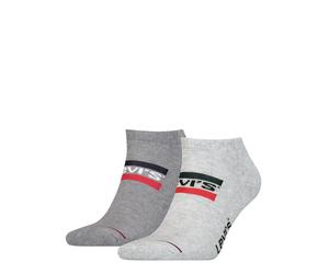 Sneakersocken LEVI'S "LEVIS LOW CUT SPRTWR LOGO", Herren, Gr. 39-42, grau combo, Baumwollmischung, elastisch, Socken Sneakersocken (42924311-39) grau combo
