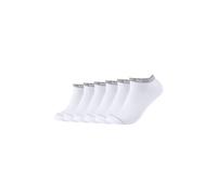 Socken MUSTANG "casual", Herren, Gr. 43-46, weiß (weiß, meliert), Baumwollmischung, uni und meliert, normal, Socken Socken, mit softem Materialmix (60327511-43) weiß, meliert