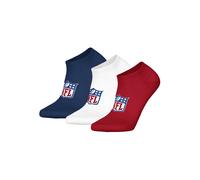 Sneakersocken NFL "Socken NFL SHIELD 3Pack Sneaker Socks 3er Pack", Herren, Gr. 39-42, bunt (dunkelblau, weiß, rot), Obermaterial: 69% Baumwolle CO. 30% Polyester PES. 1% Elasthan EL., Socken Sneakers