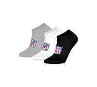Sneakersocken NFL "Socken NFL SHIELD 3Pack Sneaker Socks 3er Pack", Herren, Gr. 43-46, bunt (weiß, grau, schwarz), Obermaterial: 69% Baumwolle CO. 30% Polyester PES. 1% Elasthan EL., Socken Sneakersoc