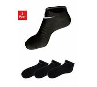 Sneakersocken NIKE "SX7678-010", Herren, Gr. S (34/37), schwarz, Baumwolle, Elasthan, Nylon, elastisch, Socken Sneakersocken, mit Mittelfußgummi (789252-S) schwarz