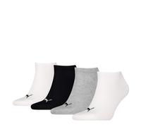 Sneakersocken PUMA, Herren, Gr. 39-42, bunt (grau, weiß), Obermaterial: 66% Baumwolle, 18% Polyamid, 14% Polyester, 2% Elasthan, Socken Sneakersocken (91731636-39) grau, weiß