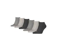 Sneakersocken PUMA "PU Sneaker Socks 6-pack", Damen, Gr. 47-49, grau, Baumwollmischung, bedruckt, unifarben, elastisch, Socken Sneakersocken, mit modischen PUMA-Branding (37334863-47) grau