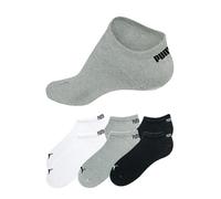 Sneakersocken PUMA "PU Sneaker Socks 6-pack", Damen, Gr. 47-49, schwarz-weiß (weiß, grau, meliert, schwarz), Baumwollmischung, meliert, unifarben, normal, Socken Sneakersocken, mit modischen PUMA-Bran