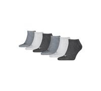 Sneakersocken PUMA "PU Sneaker Socks 6-pack", Herren, Gr. 35-38, grau, Baumwollmischung, bedruckt, unifarben, elastisch, Socken Sneakersocken, mit modischen PUMA-Branding (37334863-35) grau