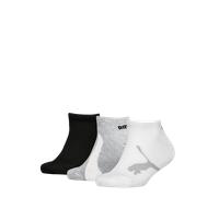 PUMA Unisex Kids 100000969 Sneaker Sock, White/Grey/Black, 31/34 (3er Pack)