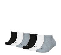 Sneakersocken PUMA "Socken Plain Sneaker ECOM 6P 6er Pack", Mädchen, Gr. 39-42, bunt (schwarz, weiß, grau), Obermaterial: 72% Baumwolle CO. 14% Polyamid PA. 12% Polyester PES. 2% Elasthan EL., Socken