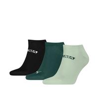 Sneakersocken PUMA "PUMA UNISEX LOGO STACKING SNEAKER", Herren, Gr. 39-42, bunt (soft grass, grün, schwarz), Obermaterial: 67% Baumwolle, 16% Polyamid, 15% Polyester, 2% Elasthan, Socken Sneakersocken