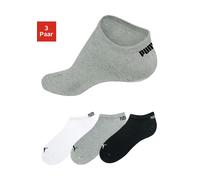 Puma Sneakersocken Sneaker Plain 3er Pack Schwarz/Grau Größe 35-38