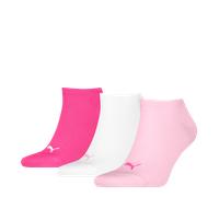 Puma Unisex Sneakersocken Plain – Pink/Weiß/Rosa – Gr. 35/38 – 3er-Pack