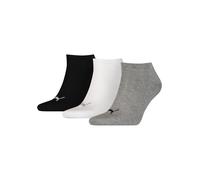 Sneakersocken PUMA "PUMA UNISEX SNEAKER PLAIN", Herren, Gr. 47-49, schwarz-weiß (grau, weiß, schwarz), Baumwollmischung, unifarben, Socken Sneakersocken, mit kleinem Logo (10897202-47) grau, weiß, sch