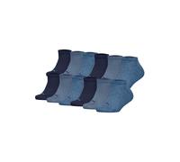 PUMA Kinder Sneakersocken, 12er Pack - Plain Sneaker 12P, Logo, einfarbig Denim Blau 31-34