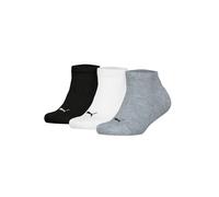 Sneakersocken PUMA "Socken Plain Sneaker 3P 3er Pack", Mädchen, Gr. 35-38, bunt (schwarz, weiß, grau), Obermaterial: 72% Baumwolle CO. 14% Polyamid PA. 12% Polyester PES. 2% Elasthan EL., Socken Sneak