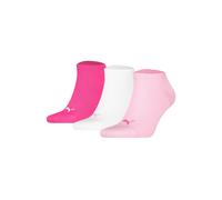 Sneakersocken PUMA "Socken Sneaker Plain 3P 3er Pack", Damen, Gr. 35-38, bunt (pink, weiß, rosa), Obermaterial: 66% Baumwolle CO. 18% Polyamid PA. 14% Polyester PES. 2% Elasthan EL., Socken Sneakersoc