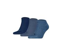 Sneakersocken PUMA "Socken Sneaker Plain 3P 3er Pack", Damen, Gr. 43-46, blau (denim blau), Obermaterial: 66% Baumwolle CO. 18% Polyamid PA. 14% Polyester PES. 2% Elasthan EL., Socken Sneakersocken (9
