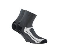 Sneakersocken ROHNER SOCKS "Socken Basic Quarter Sport 2er Pack", Damen, Gr. 39-42, grau, Obermaterial: 40% Baumwolle CO. 38% Polyester PES. 20% Polyamid PA. 2% Elasthan EL., Socken Sneakersocken (378
