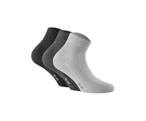 Sneakersocken ROHNER SOCKS "Socken Sneaker Plus 3er Pack 3er Pack", Damen, Gr. 35-38, grau, Obermaterial: 75% Baumwolle CO. 23% Polyamid PA. 2% Elasthan EL., Socken Sneakersocken (70515935-35) grau