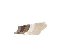 s.Oliver Unisex Sneakersocken 10er-Pack - Unisex - 2x creme/4x beige/2x braun/2x gemustert in Größe 43-46