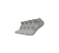 Sneakersocken S.OLIVER "4er Pack", Damen, Gr. 35-38, grau (light grau melange), 81% Viskose, 17% Polyamid, 2% Elasthan, meliert, Socken Sneakersocken (90164238-35) light grau melange