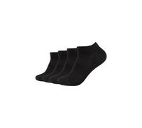 Sneakersocken S.OLIVER "4er Pack", Damen, Gr. 35-38, schwarz (schwarz schwarz), 81% Viskose, 17% Polyamid, 2% Elasthan, uni, Socken Sneakersocken (46907525-35) schwarz schwarz