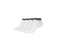 Sneakersocken S.OLIVER "4er Pack", Damen, Gr. 35-38, weiß, 70% Baumwolle, 28% Polyamid, 2% Elasthan, uni, Socken Sneakersocken, 4er Pack Organic Cotton für angenehmen Tragekomfort, Weiche Zehennähte (