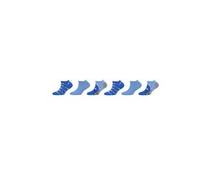 Sneakersocken S.OLIVER "6er Pack", Mädchen, Gr. 31-34, blau (prussian blau), 78% Baumwolle, 20% Polyamid, 2% Elasthan, gemustert, Socken Sneakersocken (54028053-31) prussian blau