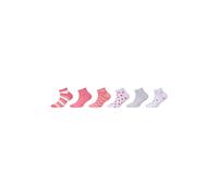 Sneakersocken S.OLIVER "6er Pack", Mädchen, Gr. 31-34, weiß mix, 58% Baumwolle, 40% Polyamid, 2% Elasthan, gemustert, Socken Sneakersocken, 6er Pack Weiche Qualität aus Bio-Baumwolle für hohen Trageko