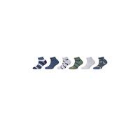 Sneakersocken S.OLIVER "6er Pack", Mädchen, Gr. 35-38, vintage indigo, 72% Baumwolle, 26% Polyamid, 2% Elasthan, gemustert, Socken Sneakersocken, 6er Pack Weiche Qualität aus Bio-Baumwolle für hohen T