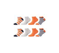 Sneakersocken S.OLIVER "8er Pack", Mädchen, Gr. 31-34, rot (ginger), 84% Baumwolle, 14% Polyamid, 2% Elasthan, Socken Sneakersocken (18140152-31) ginger