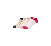 Sneakersocken S.OLIVER "Sneakersocken 4er Pack", Damen, Gr. 39-42, almond blossom, 60% Viskose, 20% Polyamid, 18% metallisierte Fasern, 2% Elasthan, gestreift, Socken Sneakersocken (18606569-39) almon