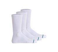 Sneakersocken STANCE "Socken Icon Socken 3er Pack", Herren, Gr. 35-37, weiß, Obermaterial: 76% Baumwolle CO. 19% Polyester PES. 3% Nylon NY. 2% Elasthan EL., Socken Sneakersocken (11012301-35) weiß