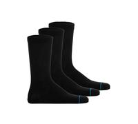 Sneakersocken STANCE "Socken Icon Socken 3er Pack", Herren, Gr. 38-42, schwarz, Obermaterial: 76% Baumwolle CO. 19% Polyester PES. 3% Nylon NY. 2% Elasthan EL., Socken Sneakersocken (64811222-38) schw